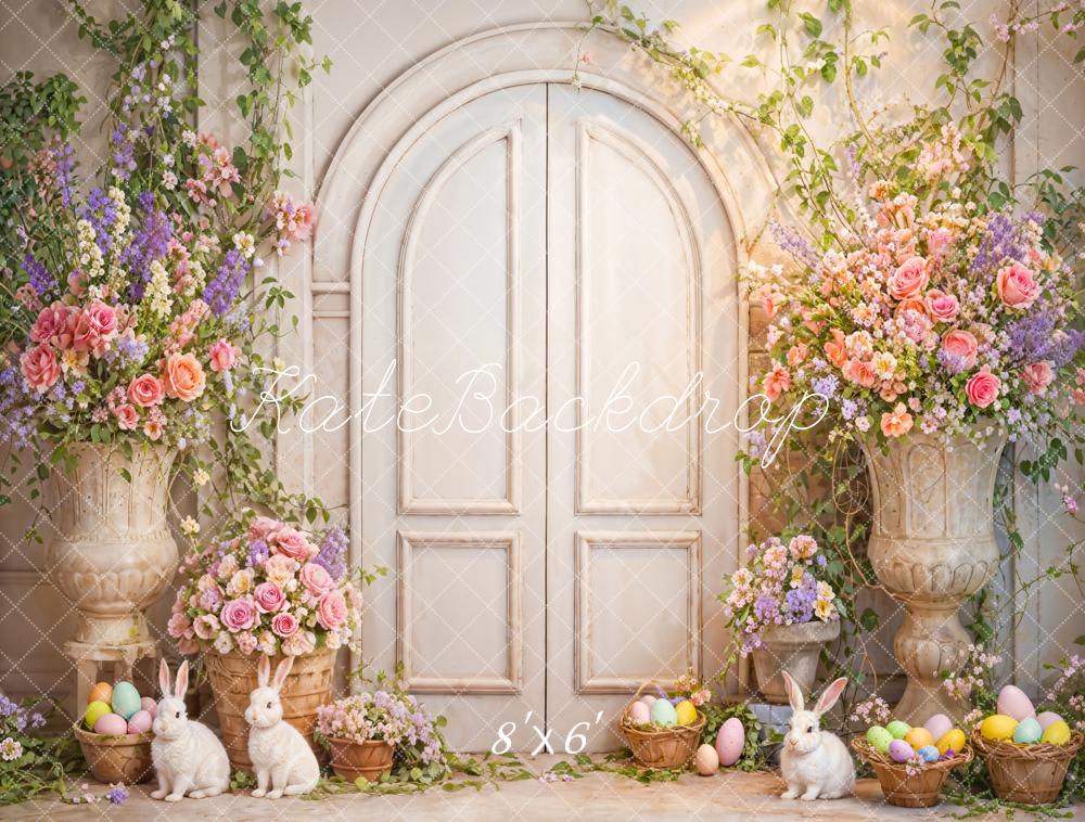 Kate Easter Pet Flowers Bunny Arch Backdrop Designed by Emetselch