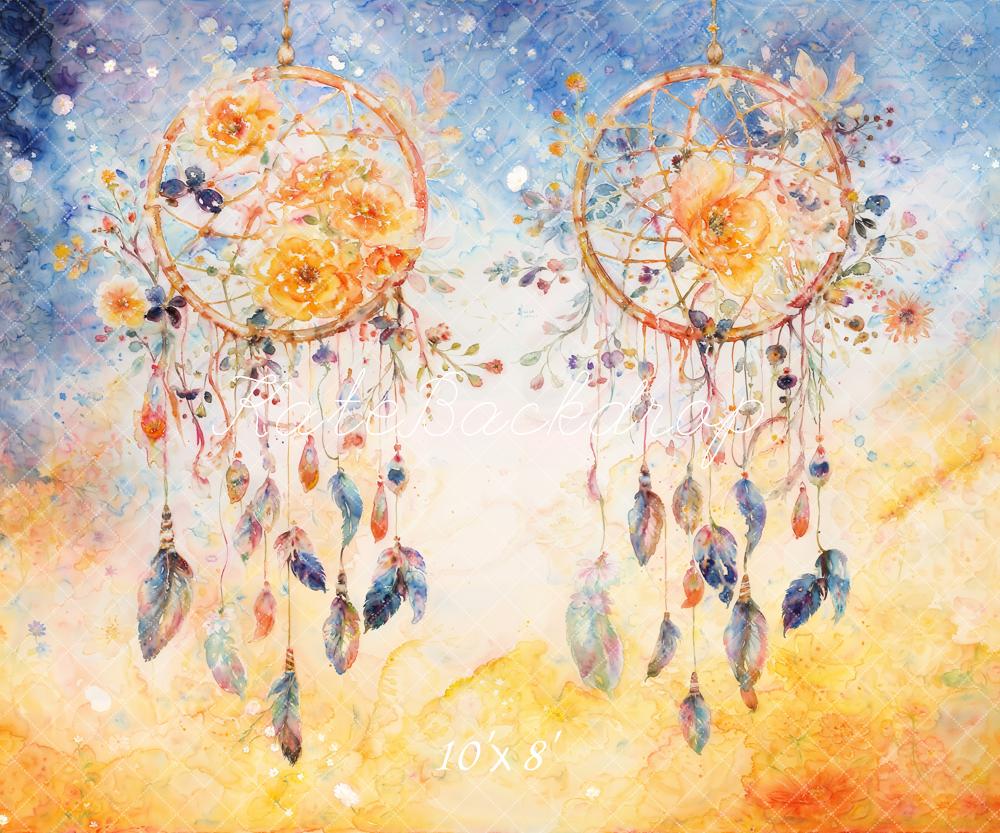 Abstract Bloemen Windgong Foto Achtergrond Ontworpen door Emetselch