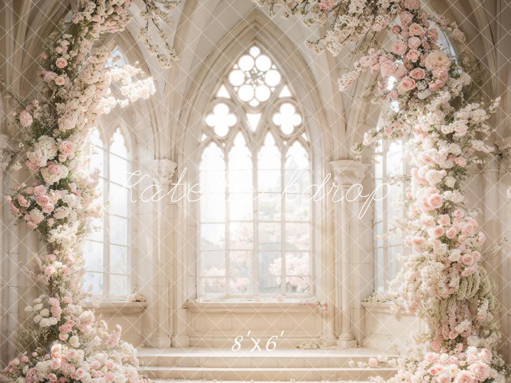 Kate Spring White Flowers Window Room Backdrop Designed by Emetselch