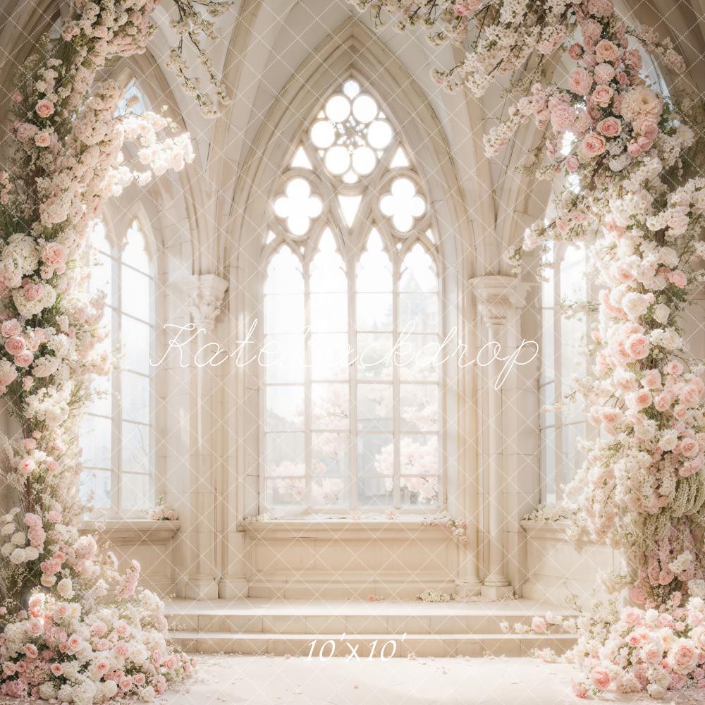 Kate Spring White Flowers Window Room Backdrop Designed by Emetselch