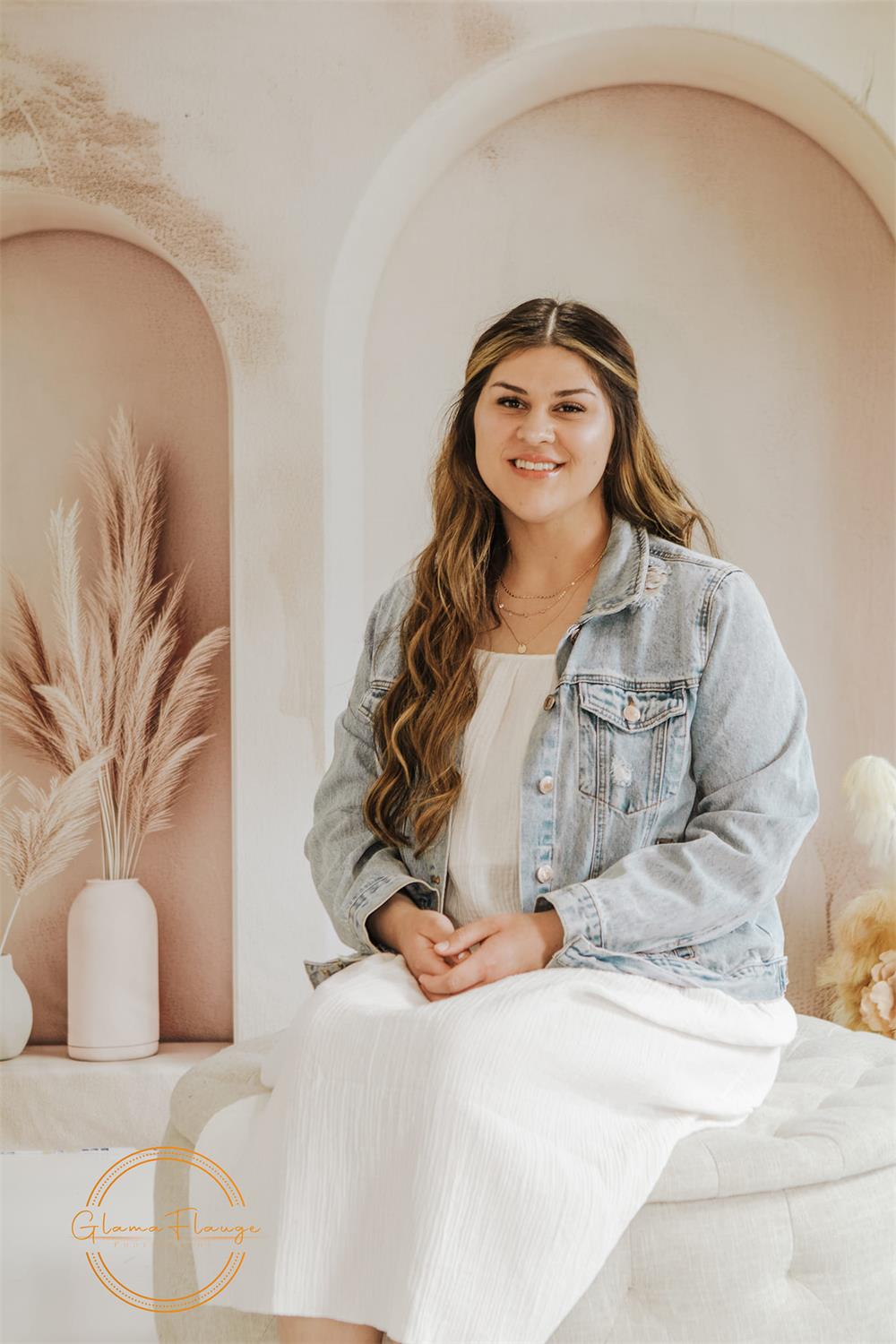 SALE Kate Boho Neutral Pampas Grass Beige Arch Wall Backdrop Designed by Patty Robert