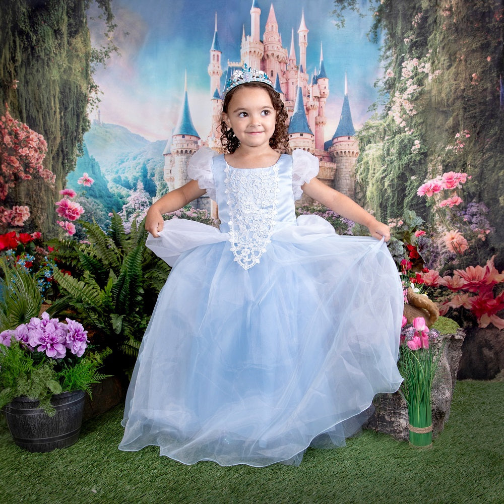 Lentebos Bloemenkasteel Foto Achtergrond Ontworpen door Chain Photography