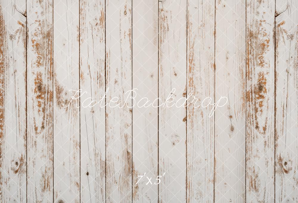 Kate Old White Wood Floor Backdrop Designed by Kate Image