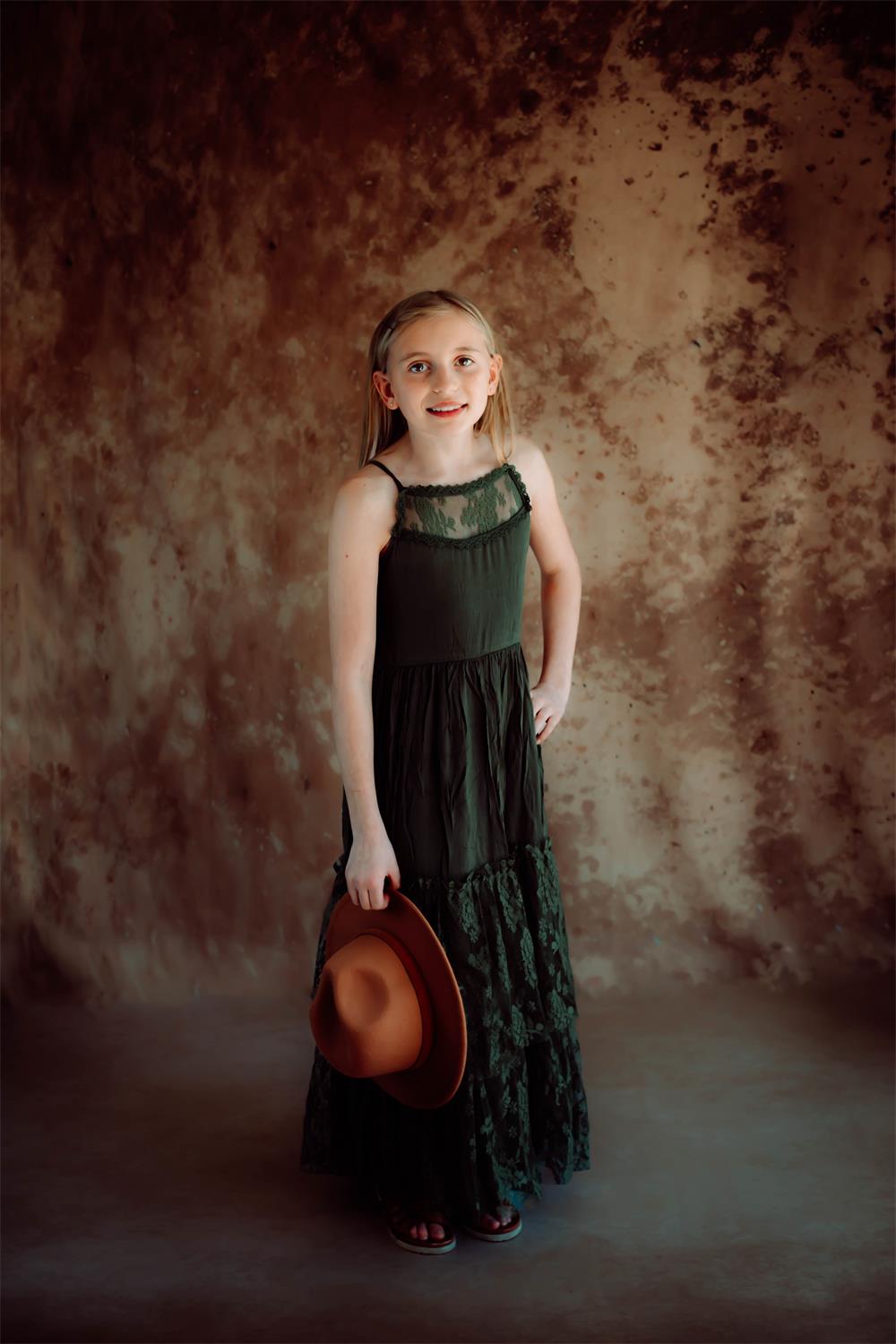 Kate Abstract Light Brown Beige Floor Backdrop Designed by Kate Image