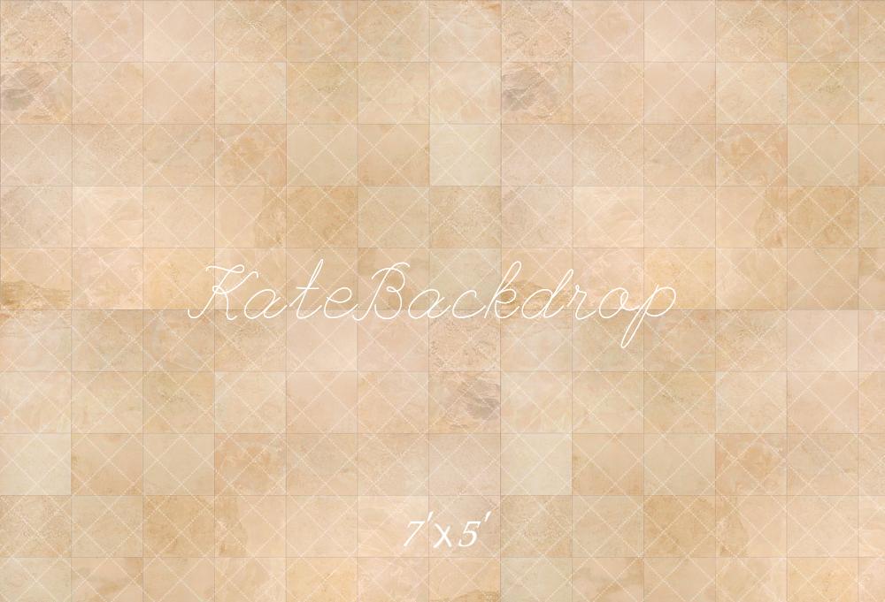 Vintage Lichtbruine Marmeren Ruit Vloer Foto Achtergrond Ontworpen door Kate Afbeelding