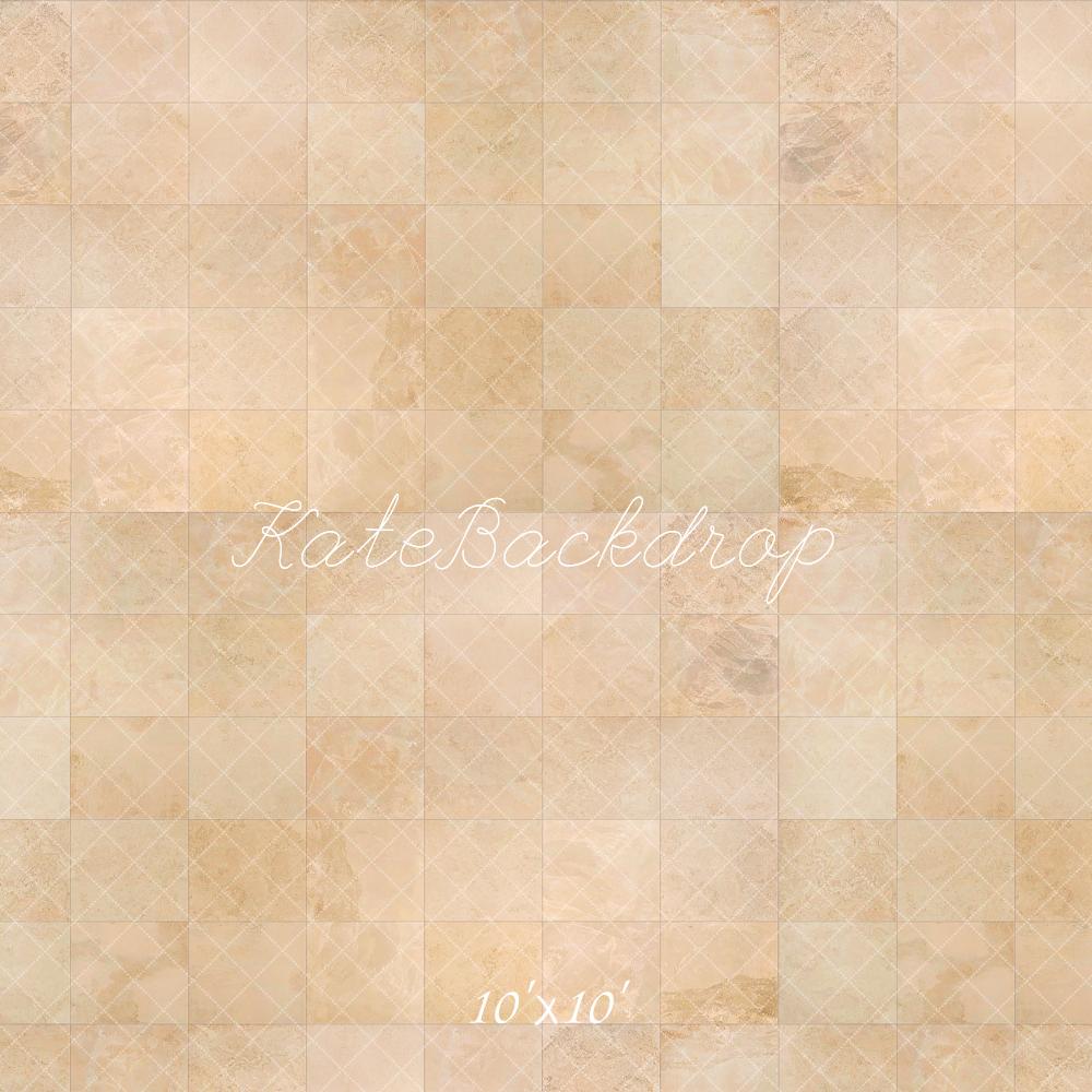 Vintage Lichtbruine Marmeren Ruit Vloer Foto Achtergrond Ontworpen door Kate Afbeelding