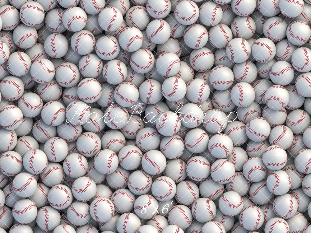 Kate Sports White Baseball Backdrop Designed by Chain Photography