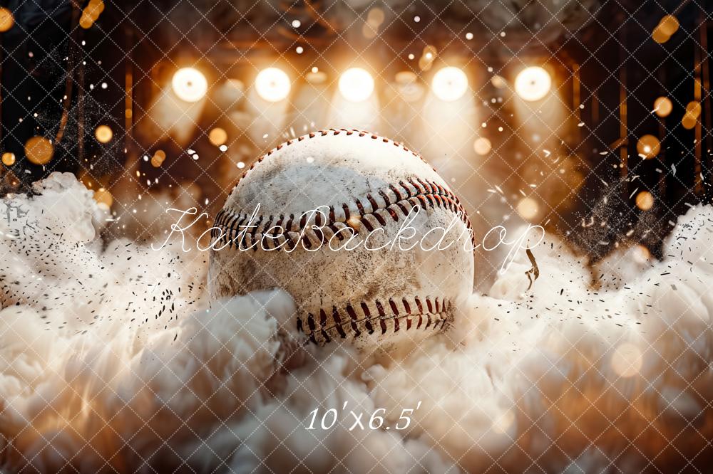 Baseball Hot Sports Bokeh Rooklichtstadionachtergrond Ontworpen door Chain Photography