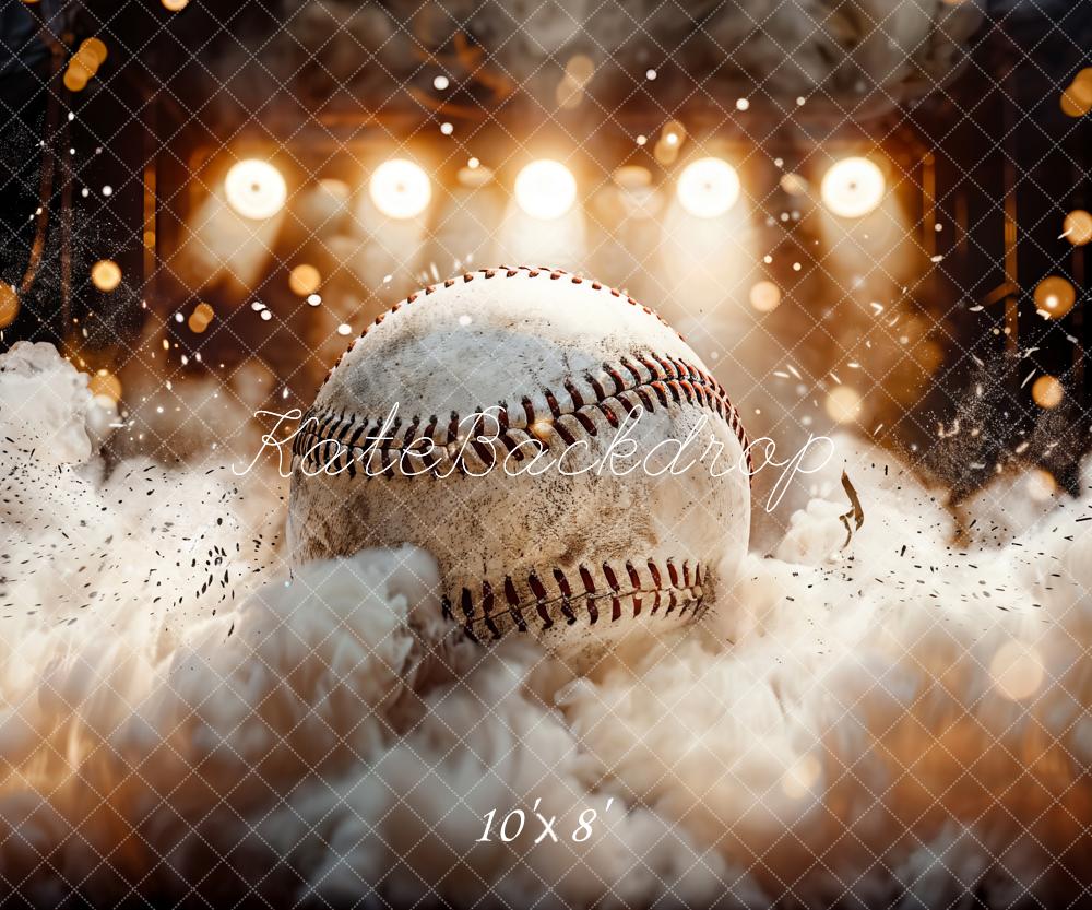 Baseball Hot Sports Bokeh Rooklichtstadionachtergrond Ontworpen door Chain Photography