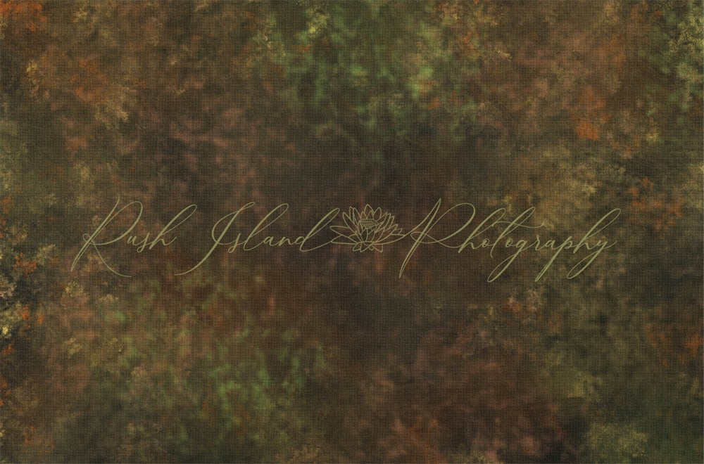 Fondo de textura abstracta retro marrón y verde musgo diseñado por Laura Bybee