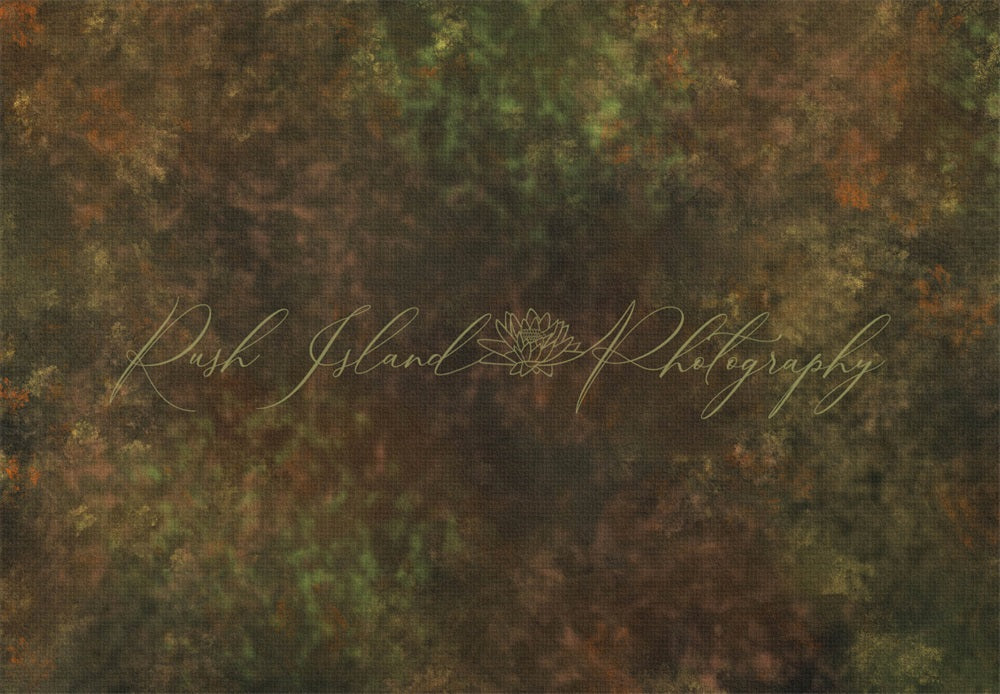 Fondo de textura abstracta retro marrón y verde musgo diseñado por Laura Bybee