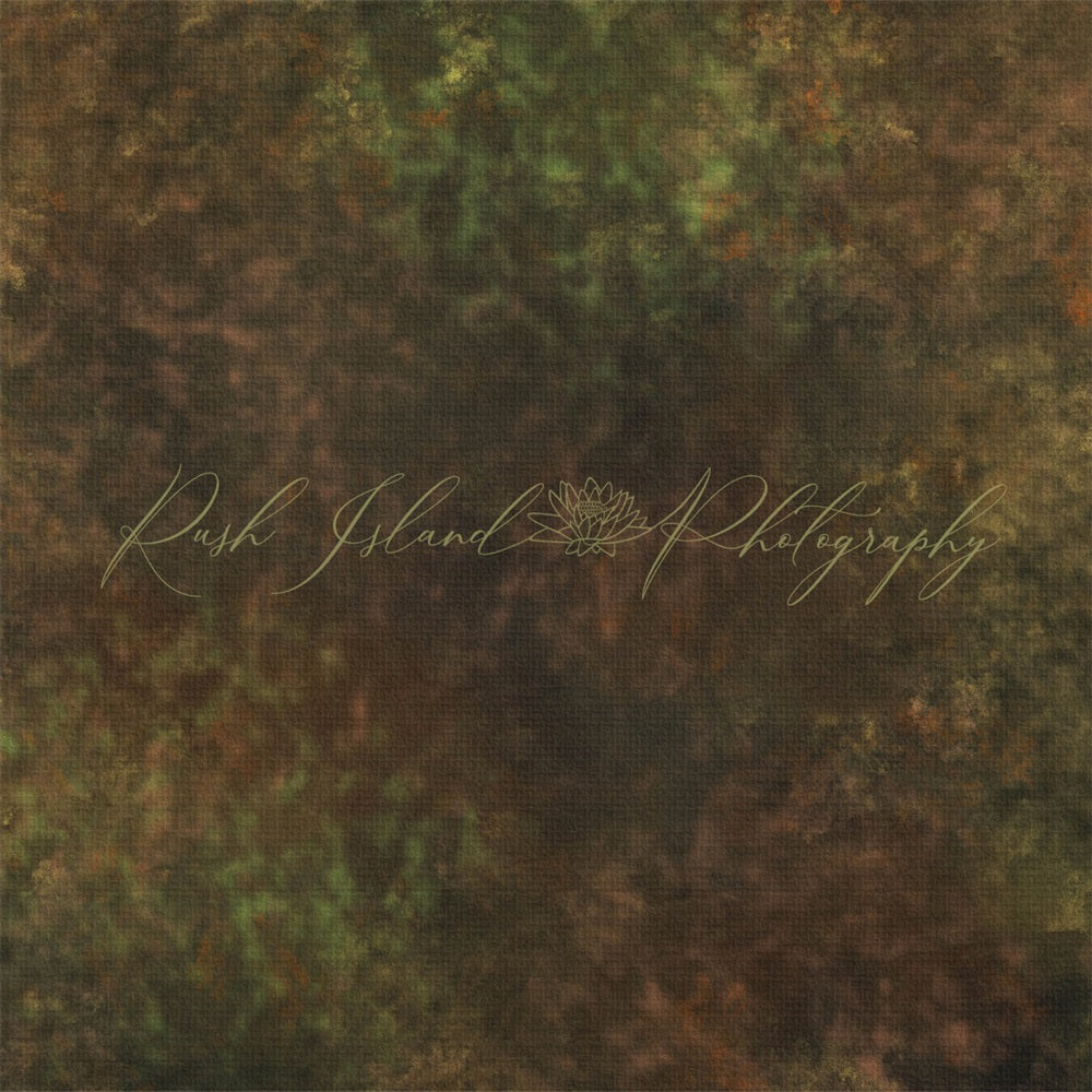 Fondo de textura abstracta retro marrón y verde musgo diseñado por Laura Bybee