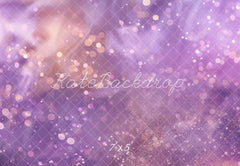 Retro Bokeh Paarse en Gouden Glitter Vloerachtergrond Ontworpen door Kate Afbeelding