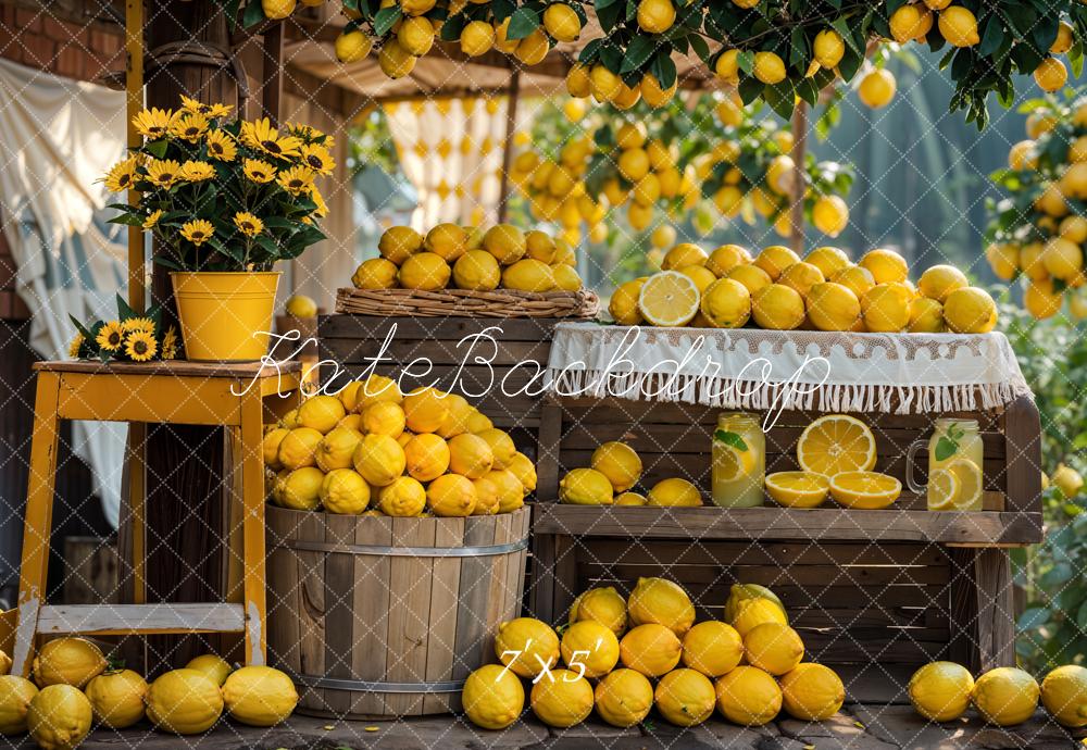 Bosque de verano amarillo de flores y tienda de limón diseñada por Emetselch