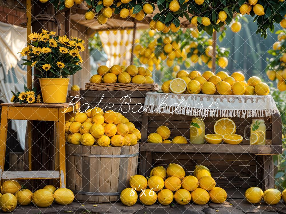 Bosque de verano amarillo de flores y tienda de limón diseñada por Emetselch
