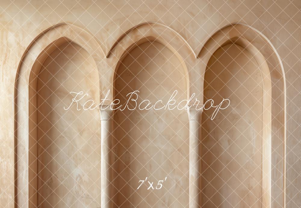 Kate Retro Beige Arch Wall Backdrop Designed by Chain Photography