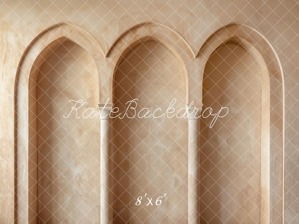 Kate Retro Beige Arch Wall Backdrop Designed by Chain Photography