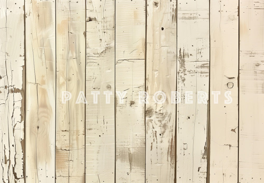 Kate Vintage Cream Wooden Floor Backdrop Designed by Patty Robert