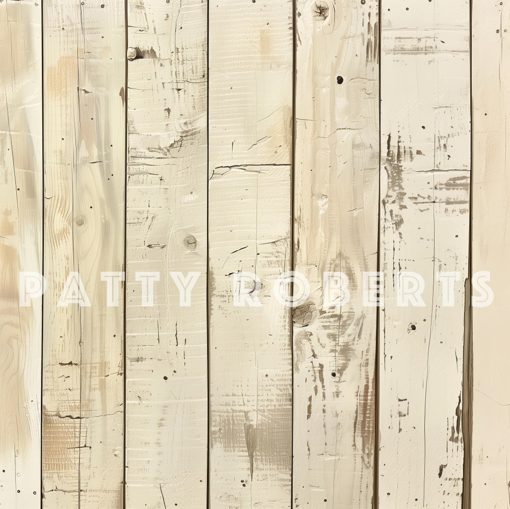 Kate Vintage Cream Wooden Floor Backdrop Designed by Patty Robert