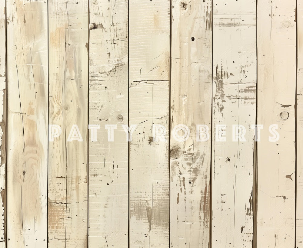 Kate Vintage Cream Wooden Floor Backdrop Designed by Patty Robert