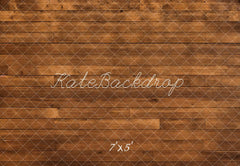 Kate Dark Brown Wooden Floor Printed Backdrop Designed by Kate Image
