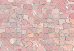 Kate Dark Pink Stone Path Floor Printed Backdrop Designed by Kate Image