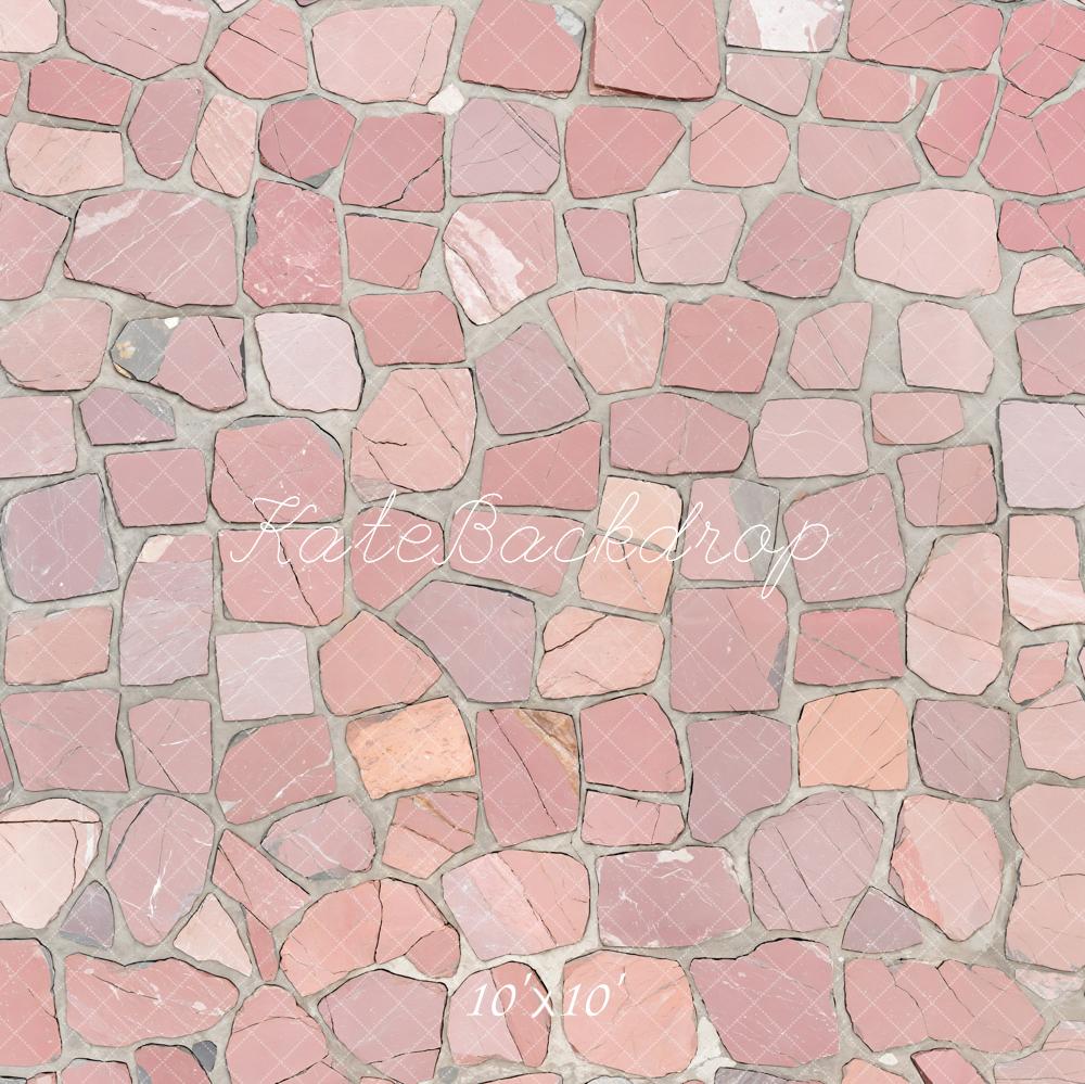 Kate Dark Pink Stone Path Floor Backdrop Designed by Kate Image