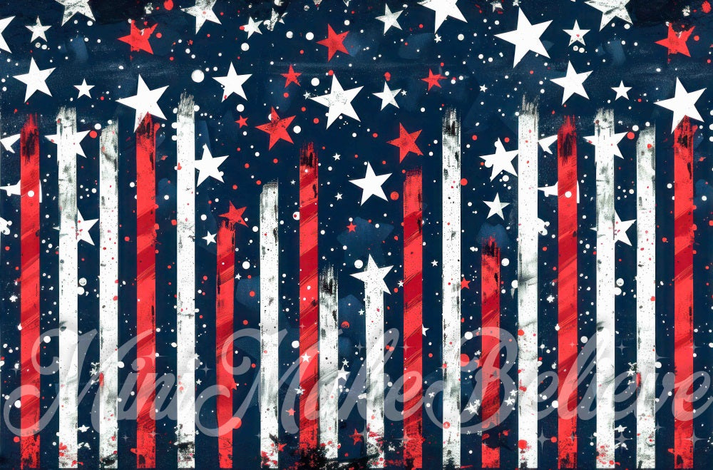 Fondo de bandera graffiti retro roja y blanca diseñado por Mini MakeBelieve