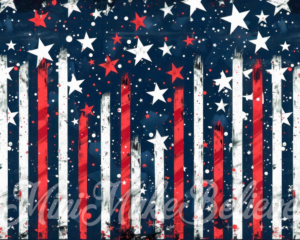 Fondo de bandera graffiti retro roja y blanca diseñado por Mini MakeBelieve