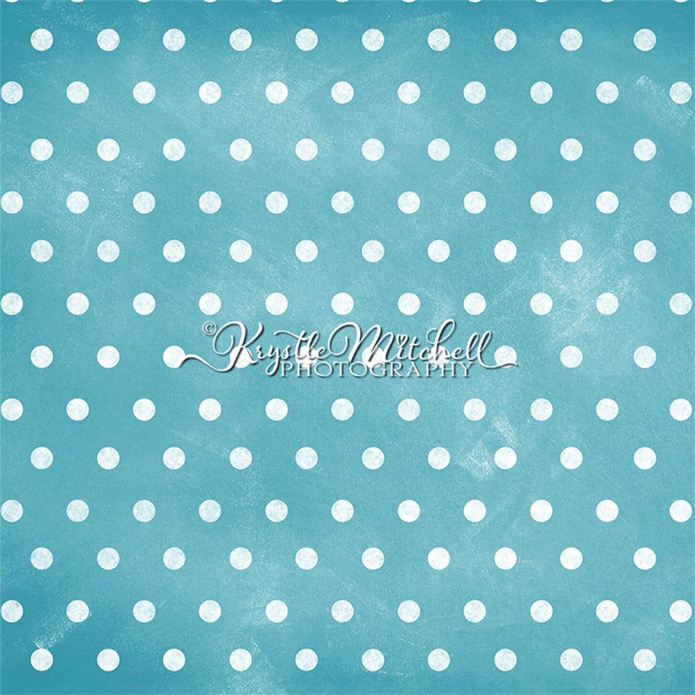 Kate White Polka Dot Teal Wall Backdrop Designed By Krystle Mitchell Photography