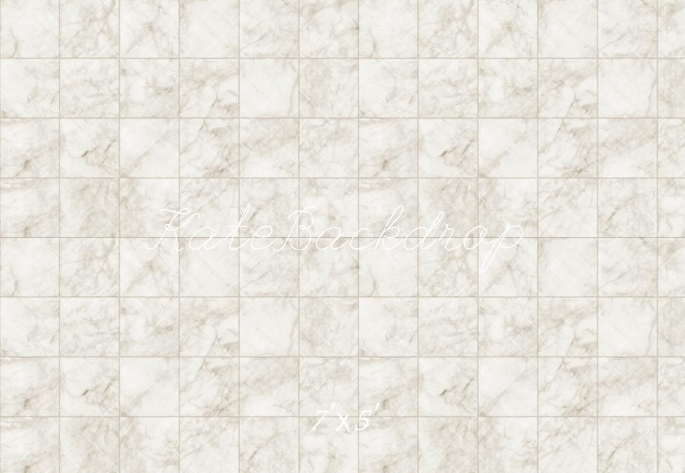 Ivoorwit marmeren ruitvloerachtergrond ontworpen door Kate afbeelding