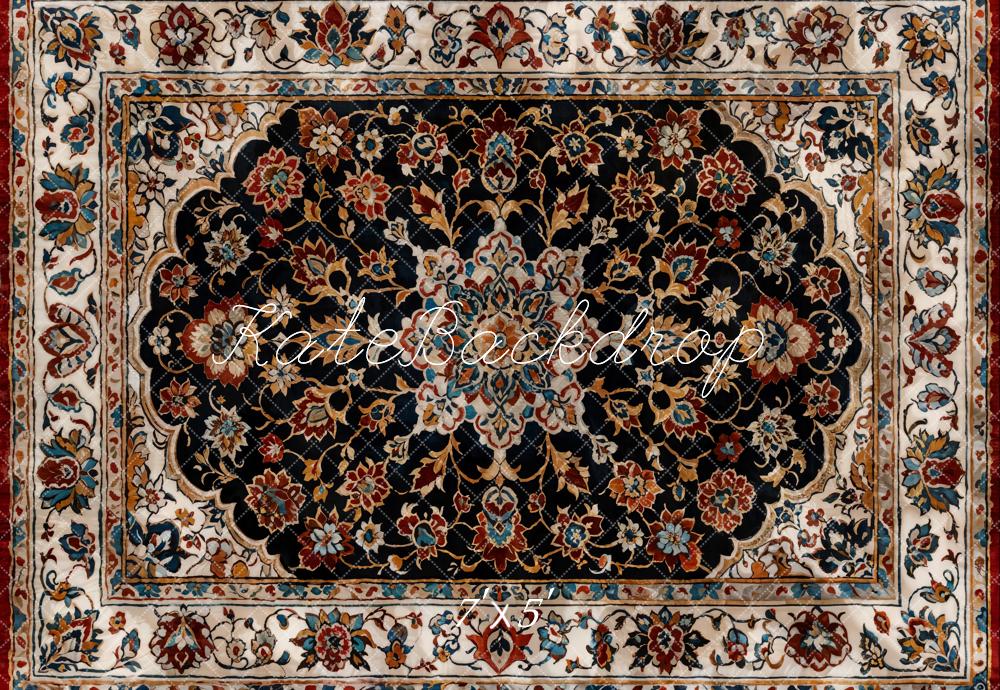 Vintage Fijn Kunst Kleurrijke Bloemen Marmeren Vloer Foto Achtergrond Ontworpen door Kate Afbeelding