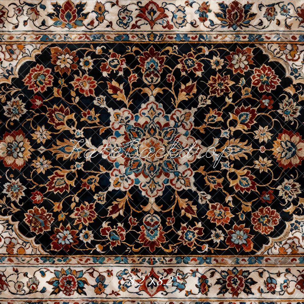 Vintage Fijn Kunst Kleurrijke Bloemen Marmeren Vloer Foto Achtergrond Ontworpen door Kate Afbeelding