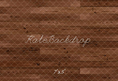 Kate Dark Brown Wooden Striped Floor Printed Backdrop Designed by Kate Image
