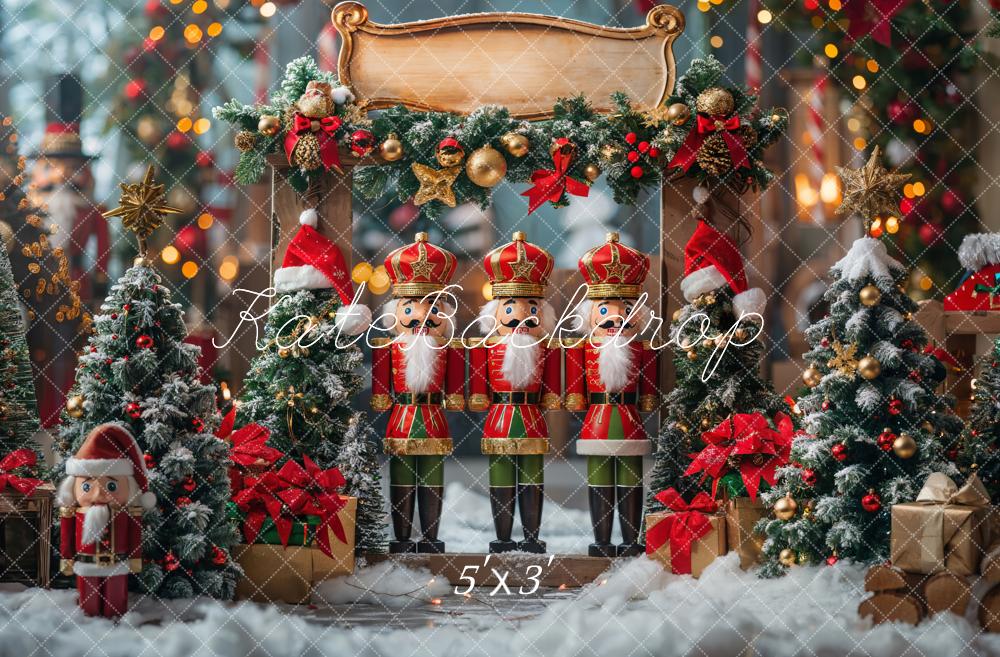 Fondo de tienda de Nutcracker de Navidad de invierno diseñado por Emetselch