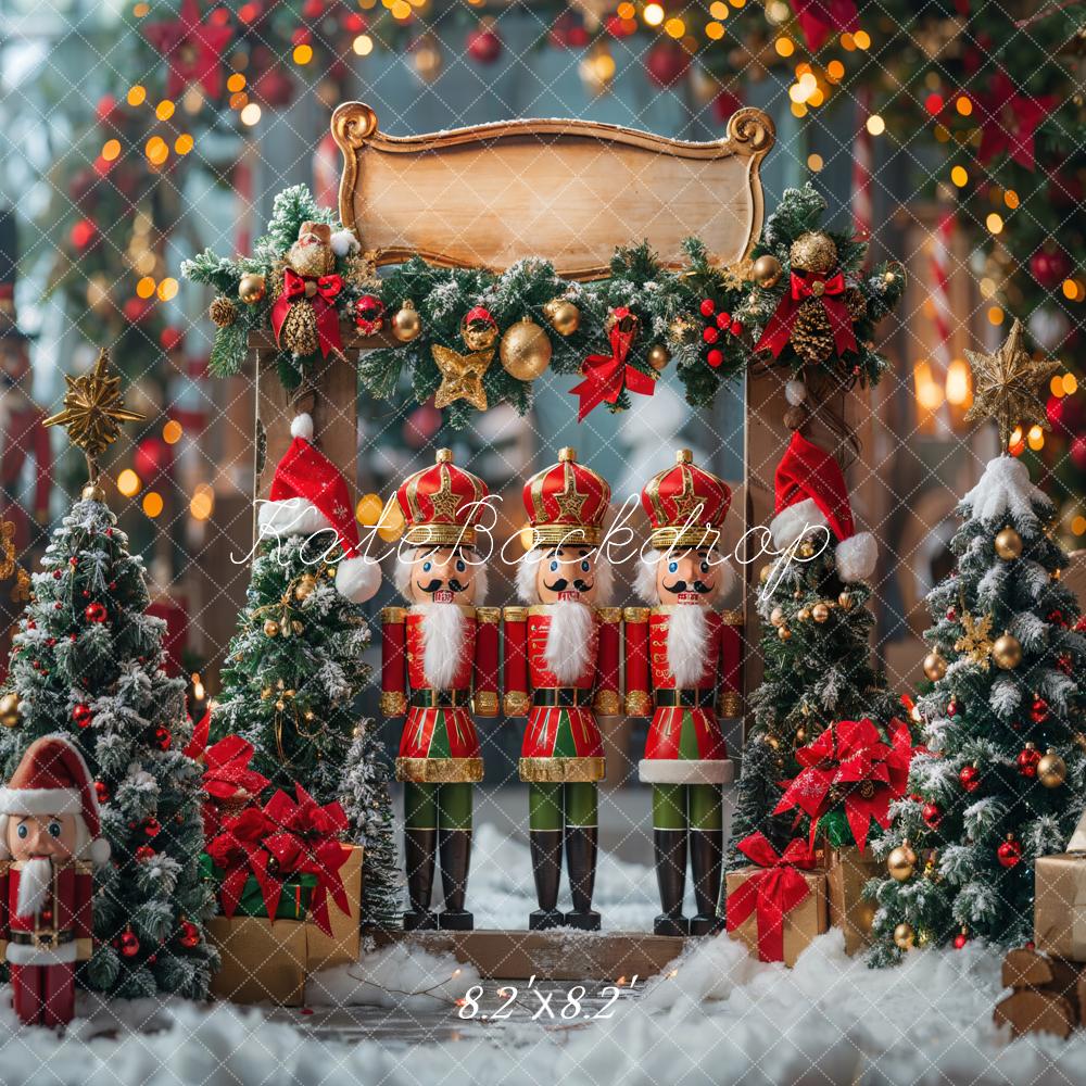 Fondo de tienda de Nutcracker de Navidad de invierno diseñado por Emetselch