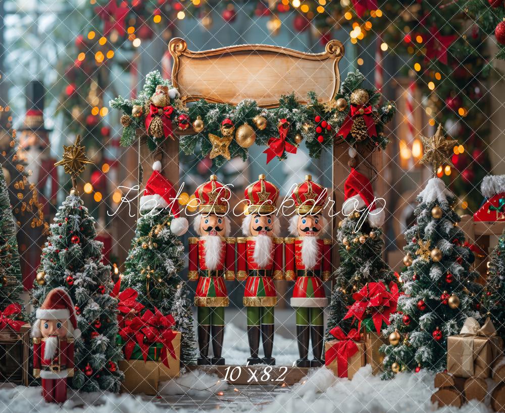 Fondo de tienda de Nutcracker de Navidad de invierno diseñado por Emetselch