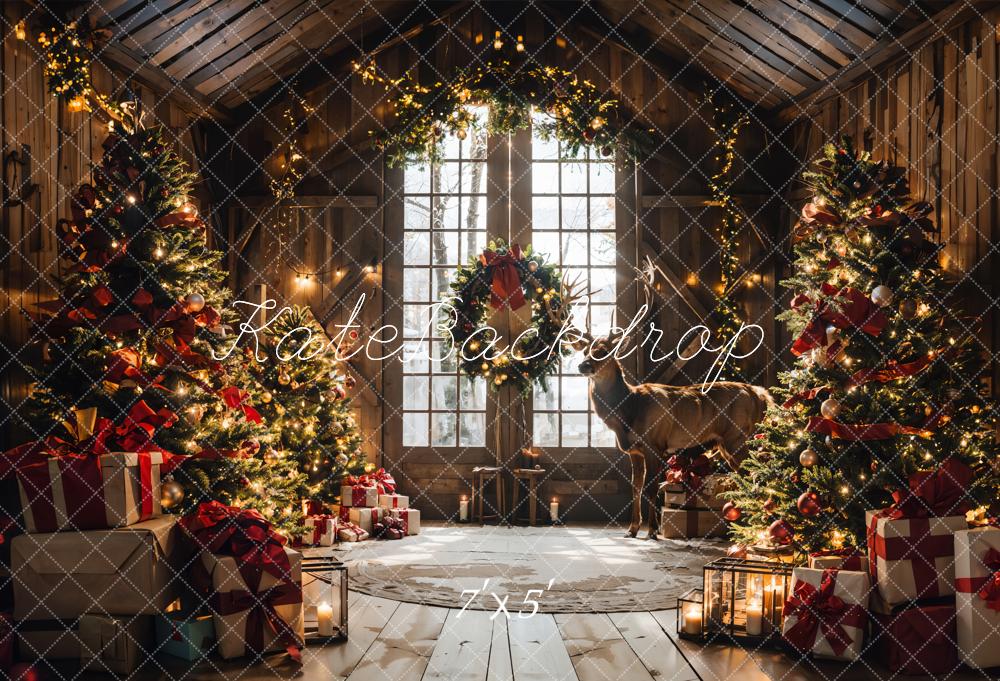Cozy Rustic Christmas Holiday Backdrop