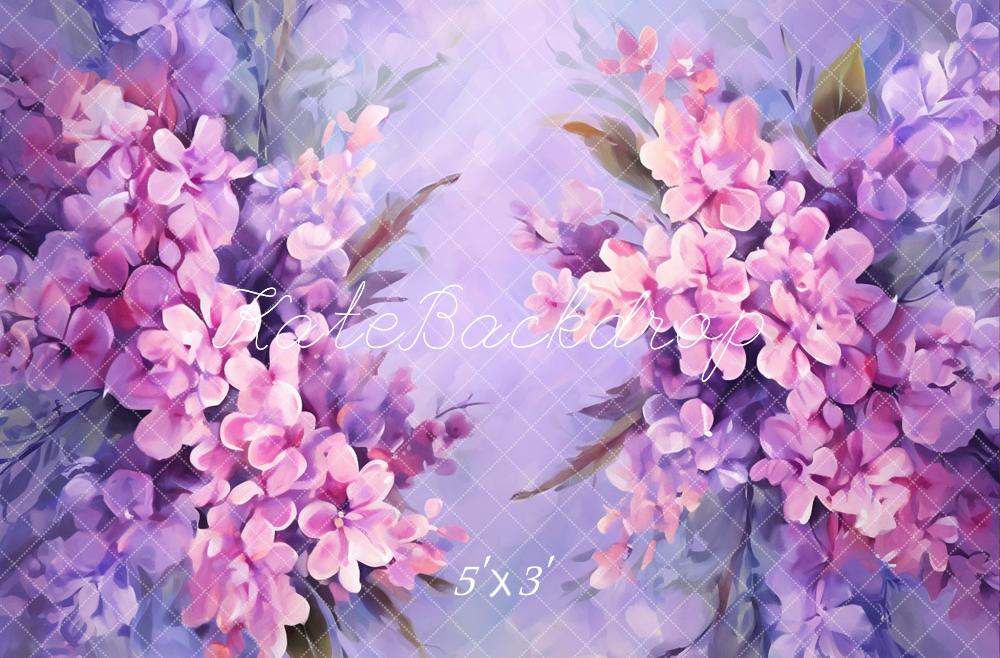 Kate Fine Art Dark Purple Abstract Flower Backdrop Designed by GQ