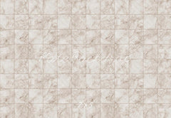 Kate Ivory Marble Plaid Floor Printed Backdrop Designed by Kate Image