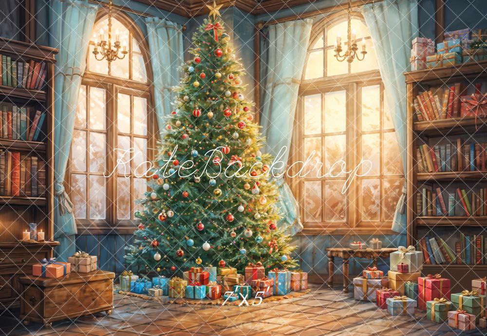 Kate Fantasy Cartoon Colorful Christmas Toy and Gift Room Printed Backdrop Designed by GQ