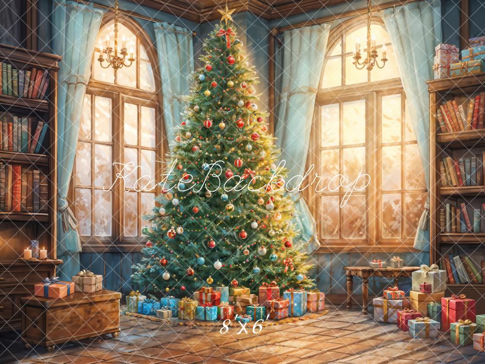 Kate Fantasy Cartoon Colorful Christmas Toy and Gift Room Printed Backdrop Designed by GQ