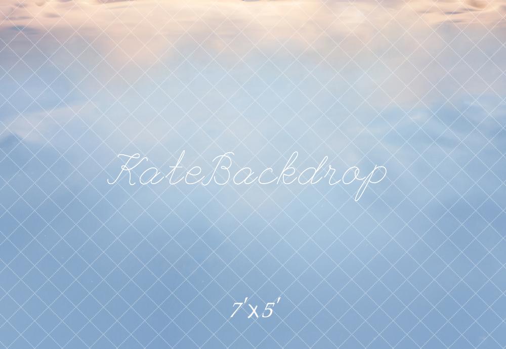 Winter Lichtblauwe Sneeuwvloerachtergrond Ontworpen Door Kate Afbeelding