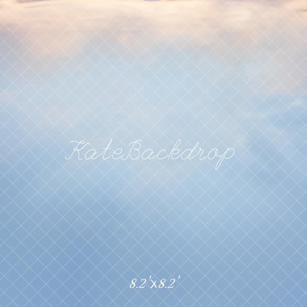 Winter Lichtblauwe Sneeuwvloerachtergrond Ontworpen Door Kate Afbeelding