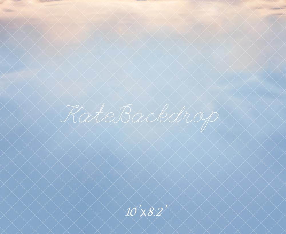 Winter Lichtblauwe Sneeuwvloerachtergrond Ontworpen Door Kate Afbeelding