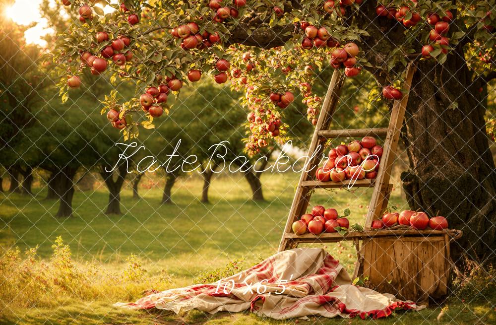 Kate Autumn Outdoor Forest Apple Orchard Backdrop Designed by Emetselch