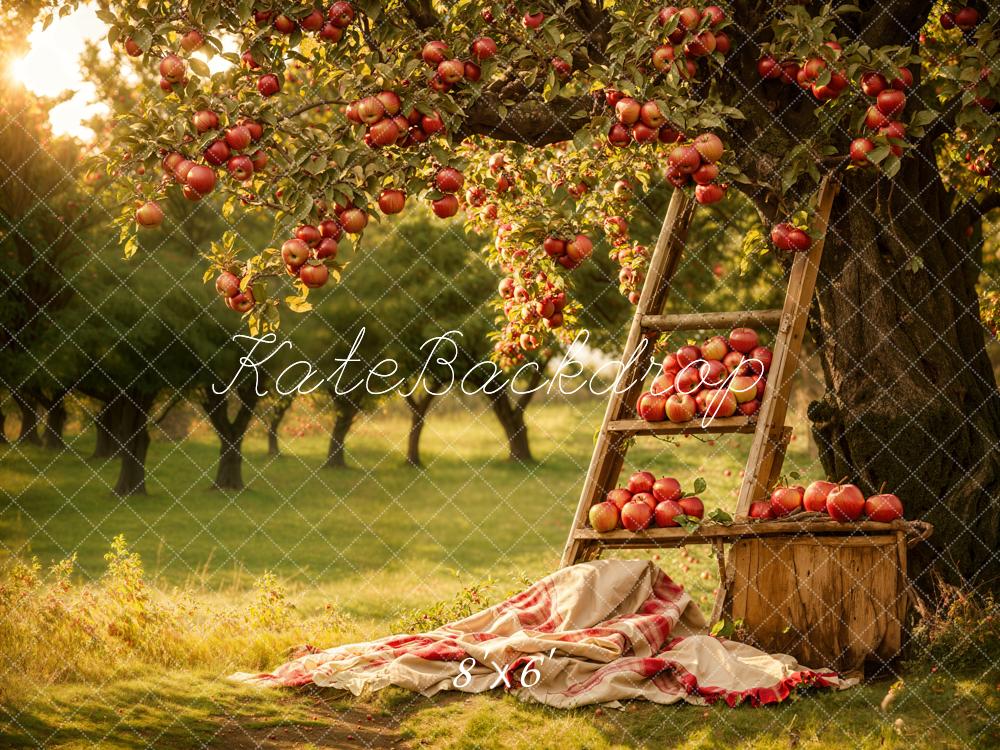 Kate Autumn Outdoor Forest Apple Orchard Backdrop Designed by Emetselch