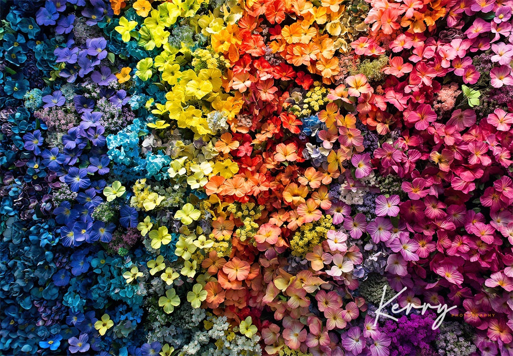 Kate Fine Art Colorful Flower Wall Backdrop for Photography Designed by Kerry Anderson