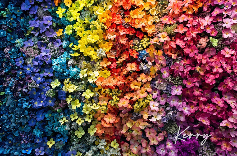 Kate Fine Art Colorful Flower Wall Backdrop for Photography Designed by Kerry Anderson