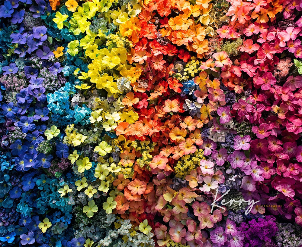 Kate Fine Art Colorful Flower Wall Backdrop for Photography Designed by Kerry Anderson